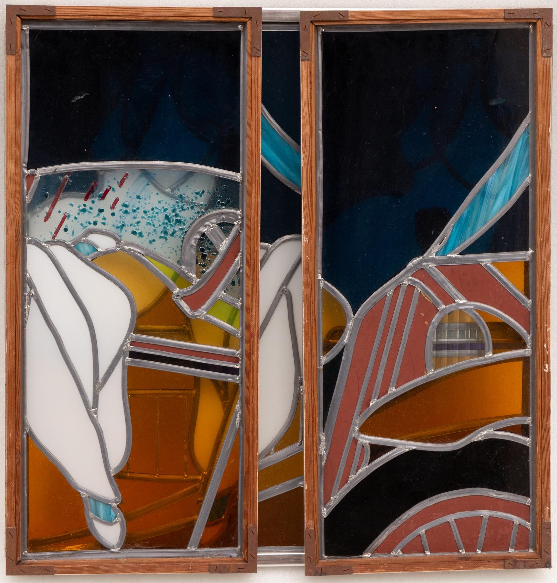Leaded glass.