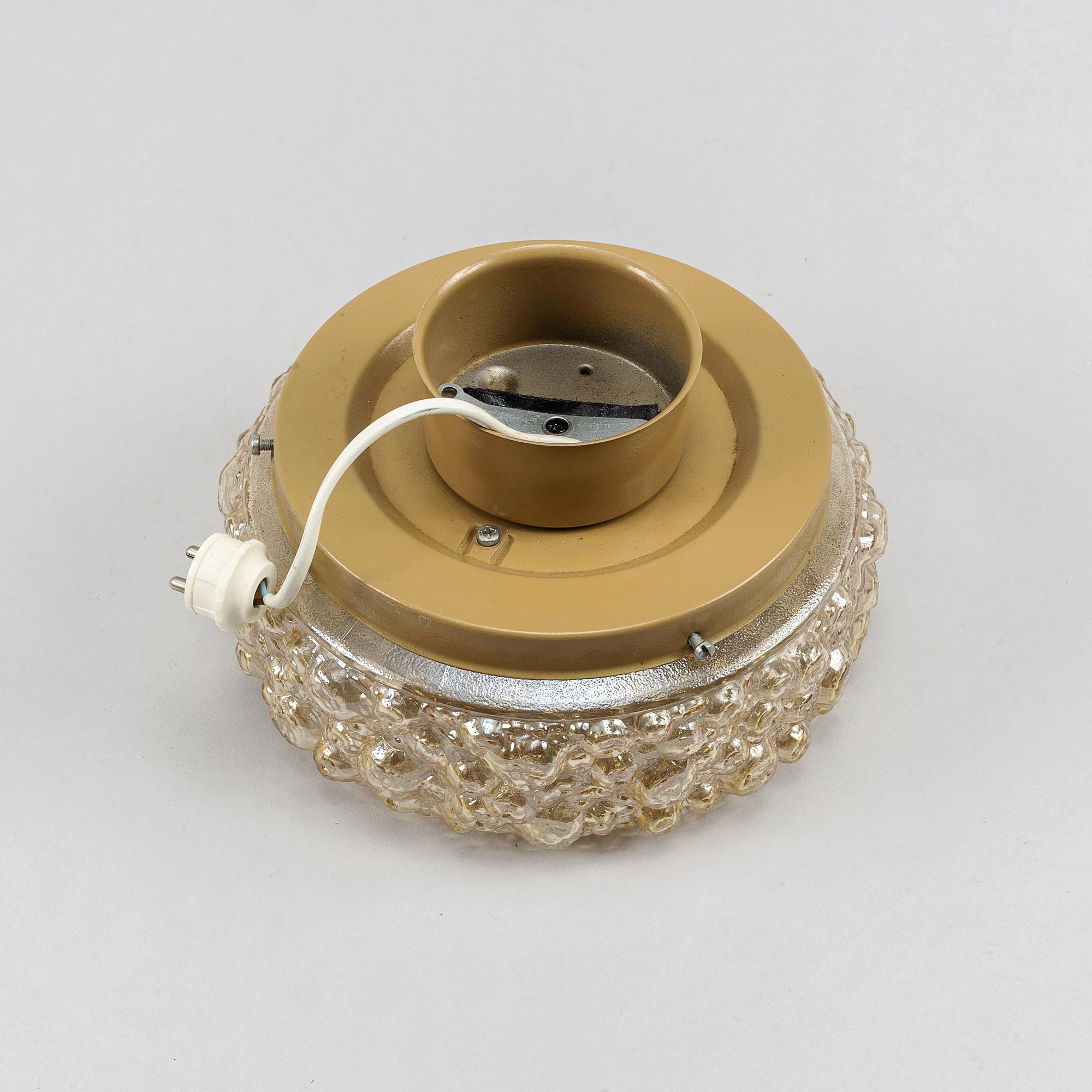 A glass ceiling light, Glashütte Limburg, Germany, second half of the 20th Century.