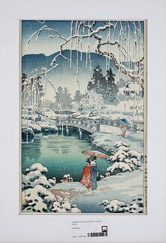 KOITSU TSUCHIYA, träsnitt. Japan.