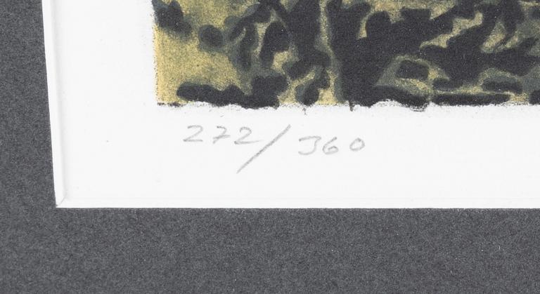 John-E Franzén, a lithograph in colours, 1990. signed 272/360.