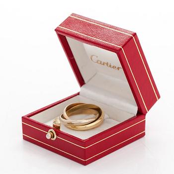 Cartier, a 'Trinity' ring in 18K tri-colour gold.