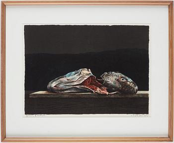 Philip von Schantz, lithograph in color, signed, EA-edition, dated -83.