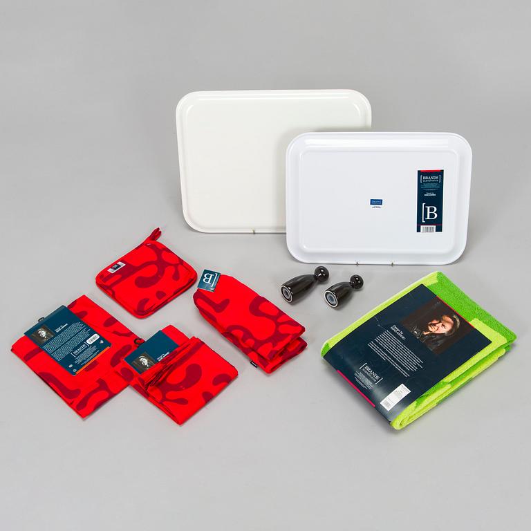 Eero Aarnio, erä kodintuotteita, 10 kpl, eri valmistajia.