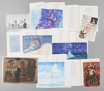GÖSTA WERNER, portfölj med 11 litografier, signerad och numrerad 12/225, Galerie Aix, Stockholm.