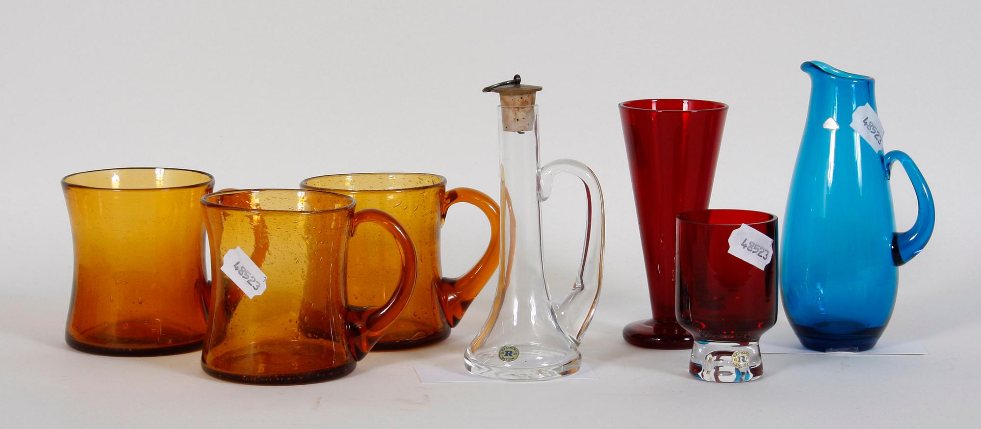 PARTI GLAS, 7 delar, bl a Rejmyre samt Erik Höglund.