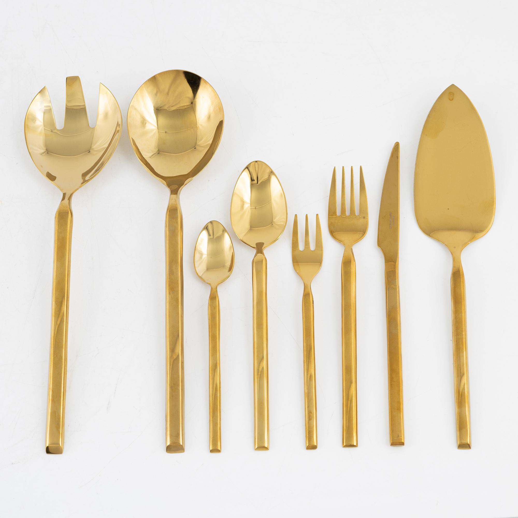 A 62-piece stainless steel cutlery set, Broste Copenhagen, Denmark, 21st century.