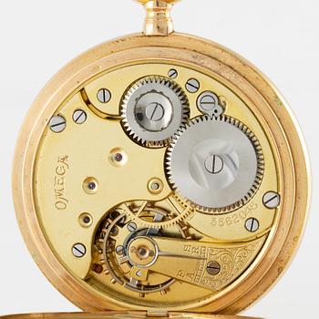 Omega, pocket watch, hunter, 53.5 mm.