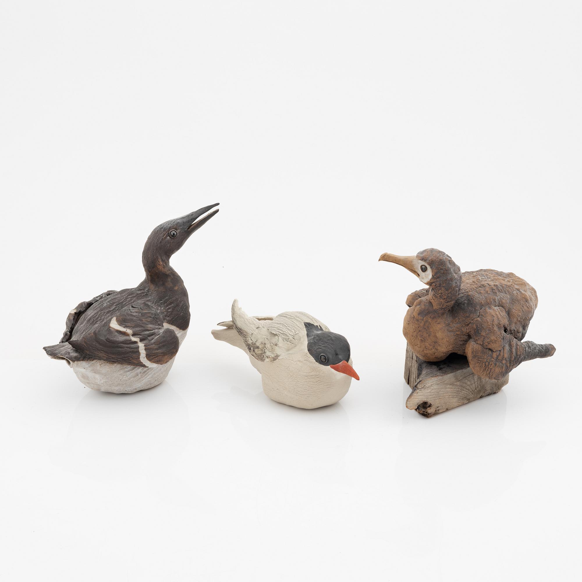 Dagny Zachrisson, six ceramic figurines, signed.