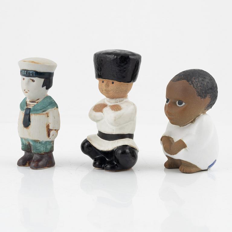 Lisa Larson, six stoneware figurines, Gustavsberg, Sweden.