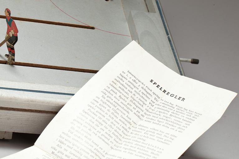 ISHOCKEYSPEL, "Puck", AB Aristospel, Stockholm, 1930/40-tal.