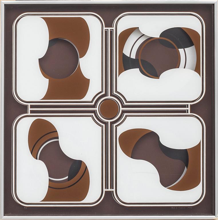 BECK & JUNG (HOLGER BÄCKSTRÖM & BO LJUNGBERG), screentryck, multipel, signerad, numrerad 5/7 och daterad- 1975.