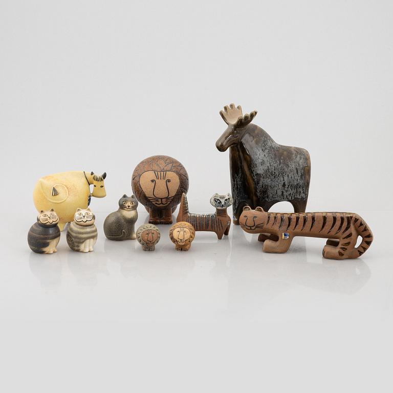 Lisa Larson, ten stoneware figurines, Gustavsberg.