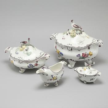 Four pieces of "Rörstrandia" porcelain from 1930-1956.