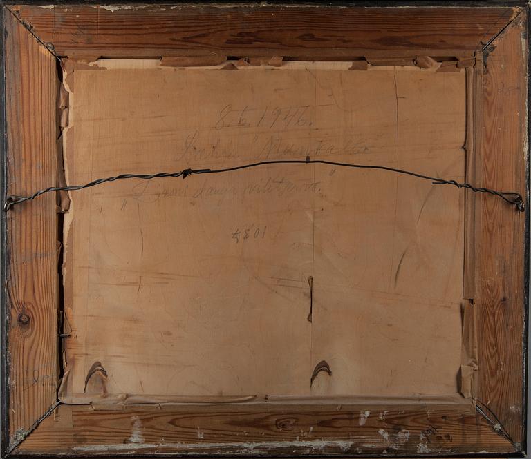 HJÖRDIS NYBERG, olja på duk uppfodrad på skiva, signerad.