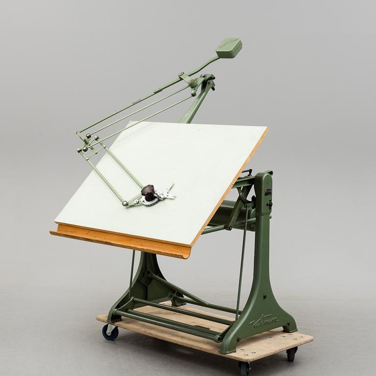 A drawing table from Franz Kuhlmann KG, Wilhelmshaven, Germany, mid 20th Century.