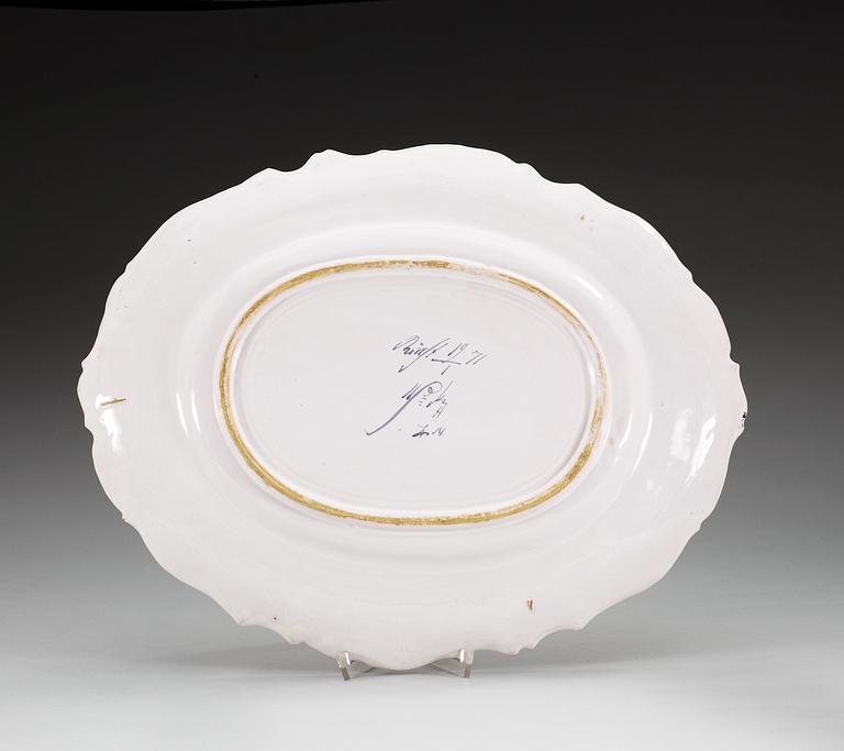 A Swedish Rörstrand serving dish dated 19/1 (17)71.