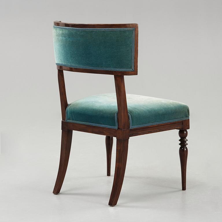 A Swedish Klismos chair, circa 1800.