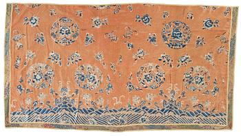 1052. A Chinese silk embroidery, Qing dynasty, 19th Century.