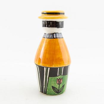 Anita Nylund jars with lids and shaker 6 dl "Our Little Town" and "The Pepparsson Family" JIE Grantofta 1950s/60s.