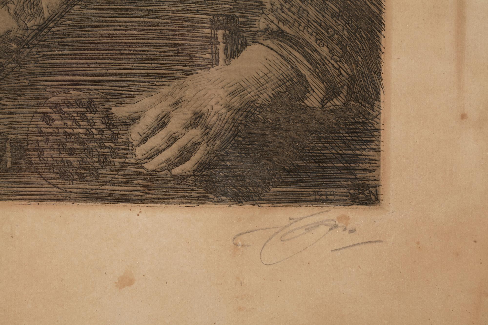 ANDERS ZORN, etsning, signerad, daterad 1919 i plåten.