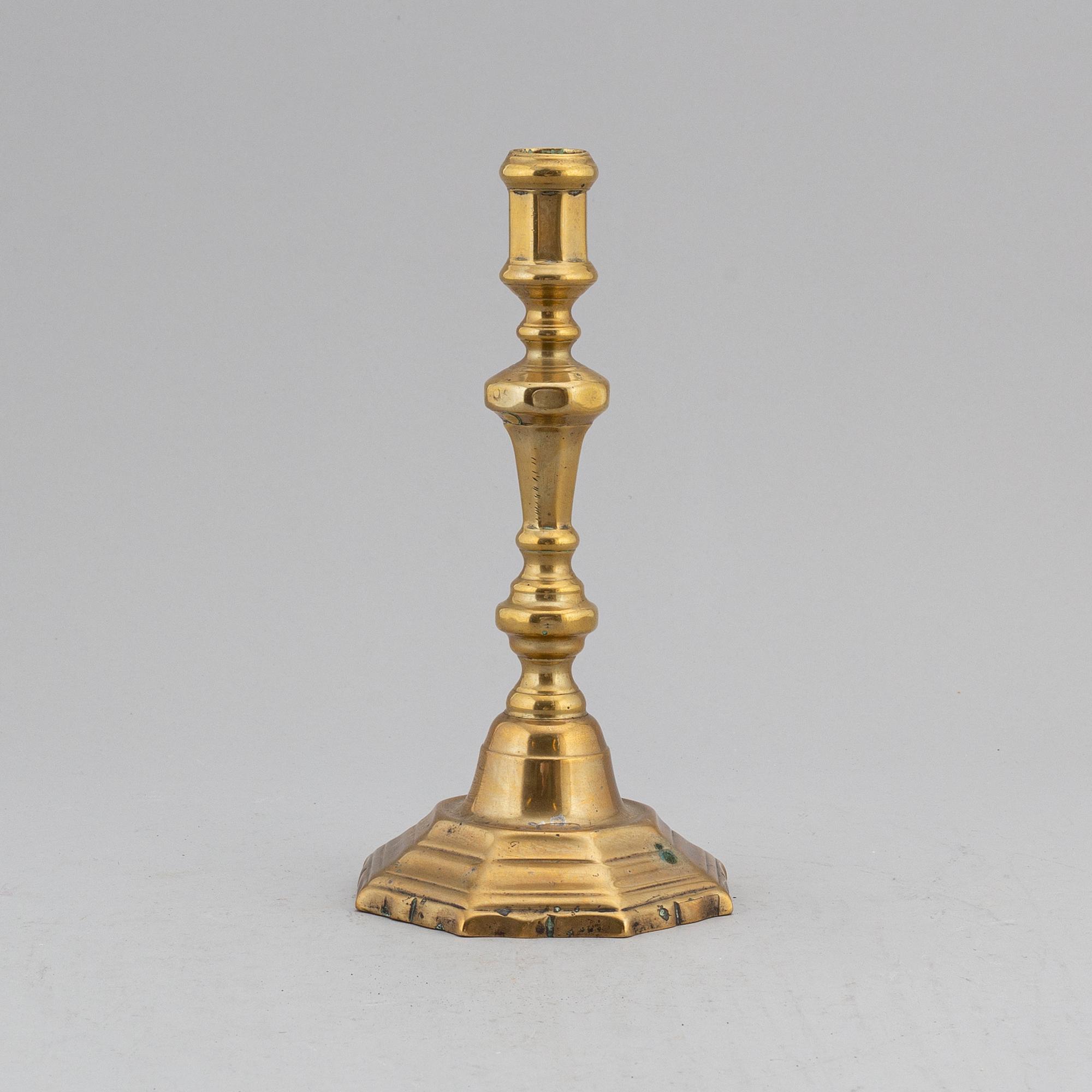 LJUSSTAKE, brons, 1700-tal.