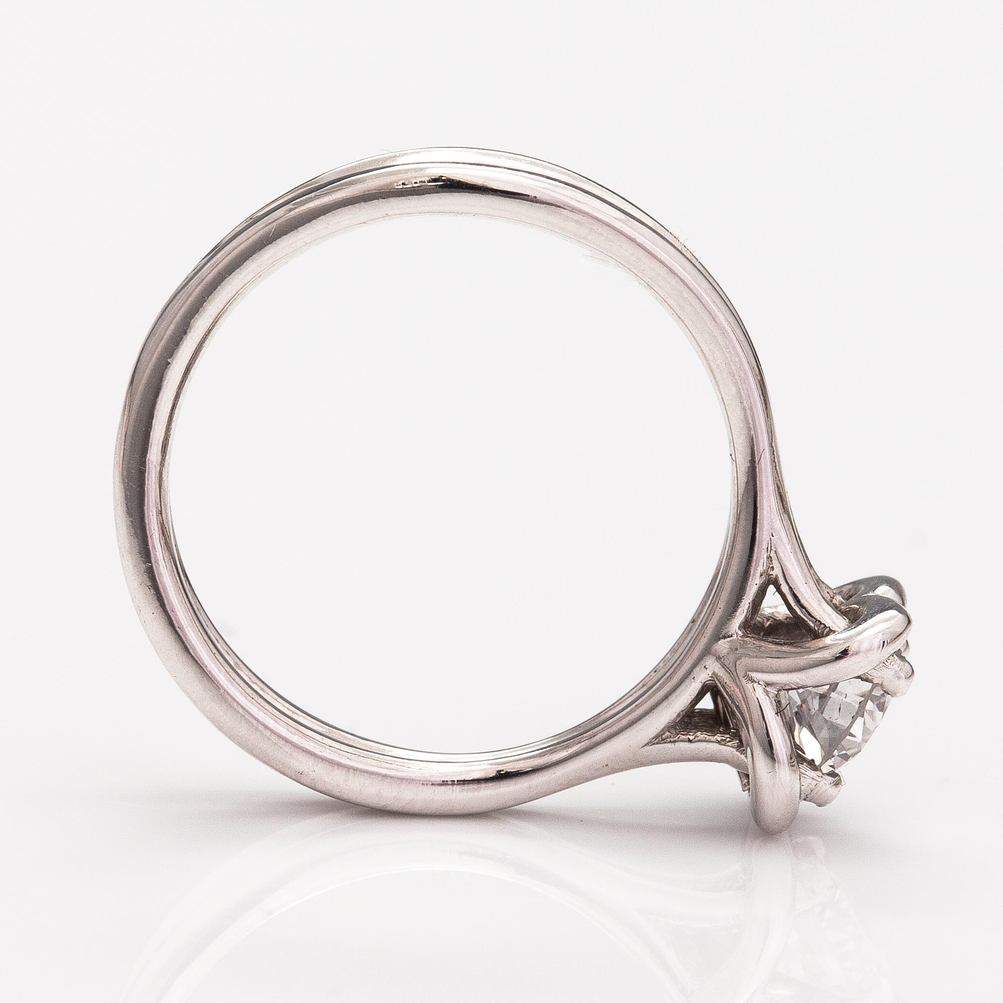 Ring, 18K vitguld, diamant ca. 0.33 ct.