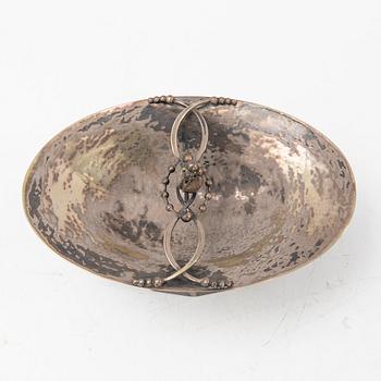 Johan Rohde, Bowl on foot, silver, Georg Jensen, Denmark, early 20th century.