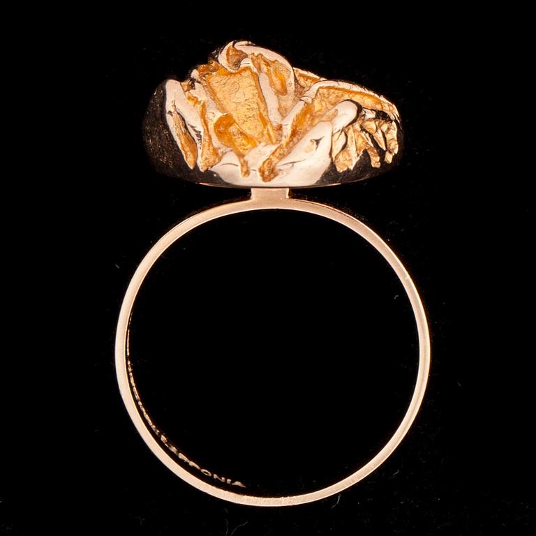 Björn Weckström, RING "Gulros" 14K guld, Lapponia 1972.