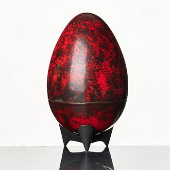 Hans Hedberg, a faience sculpture of an egg, Biot, France.