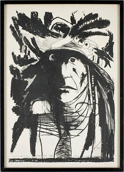 Leonard Baskin · LEONARD BASKIN, litografi, sign o dat 1972, AP upplaga på 160 numr.