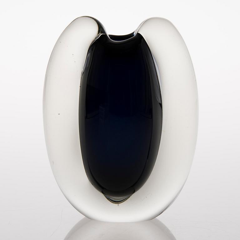 A Glass Vase, signed J. Niemi Nuutajärvi Notsjö -64.