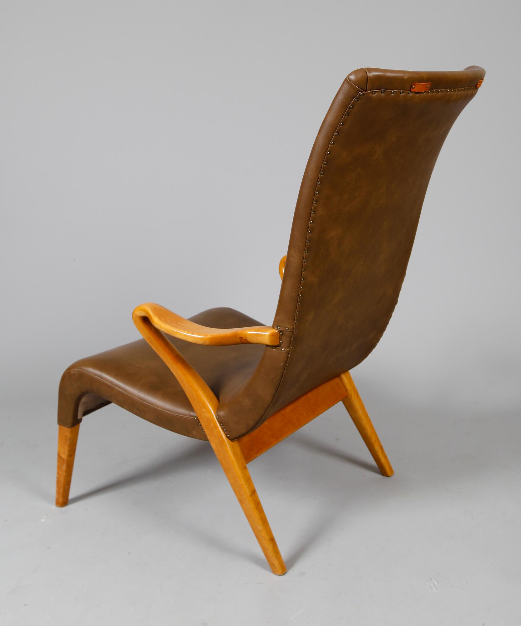 VILFÅTÖLJ, Axel Larsson, Svenska Möbelfabriken, 1940/50-tal.