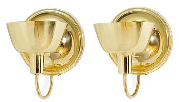 300. A pair of Josef frank brass wall lamps, Firma Svenskt Tenn.