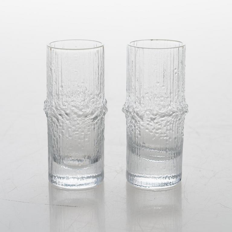 TAPIO WIRKKALA, snapsilasit, 6 kpl, "Niva", Iittala. Alkuperäislaatikossa.