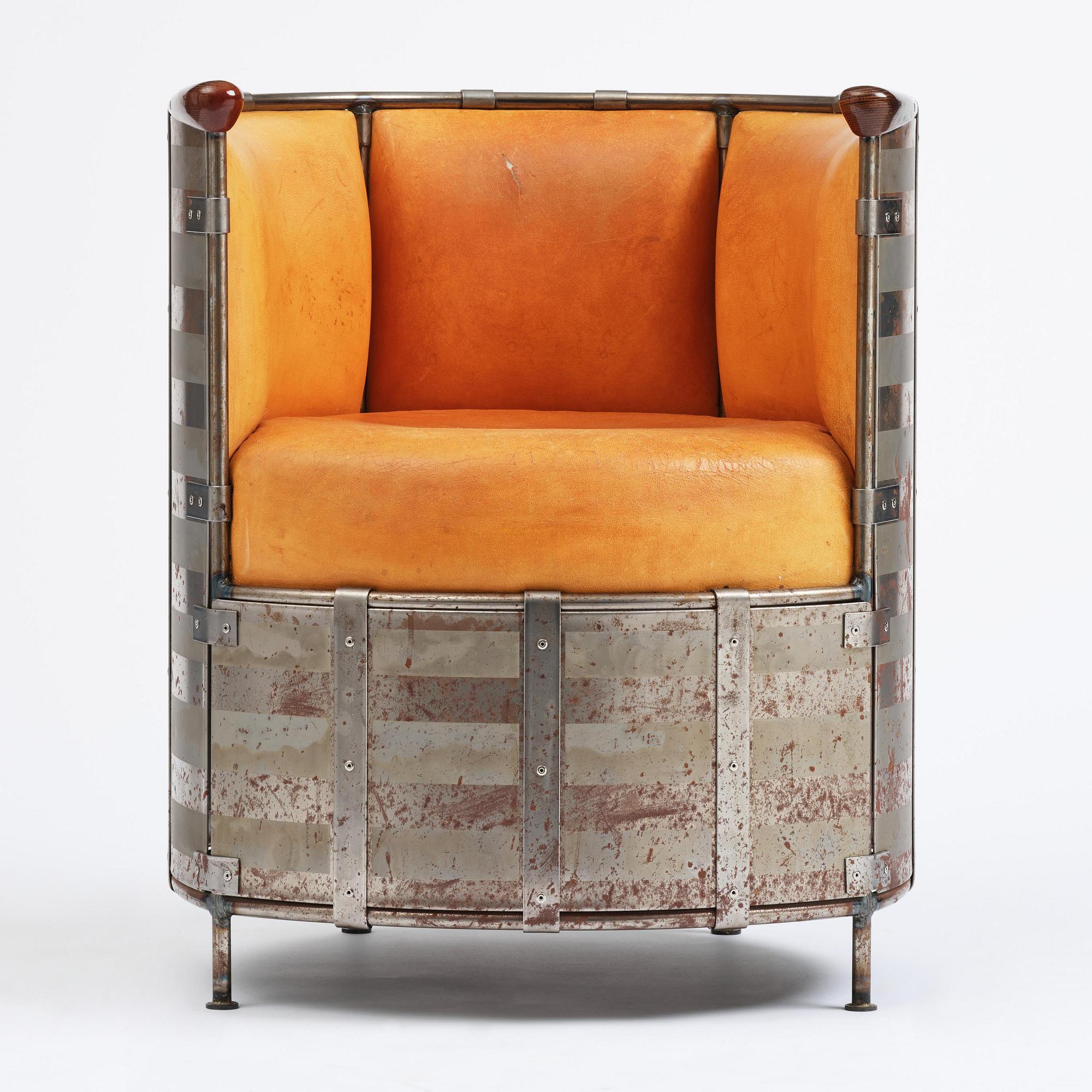 Mats Theselius, an "Älgskinnsfåtöljen" armchair, ed. 230/360, Källemo, Värnamo, post 1991.