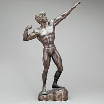 OKÄND KONSTNÄR, skulptur, patinerad brons, 1900-tal.