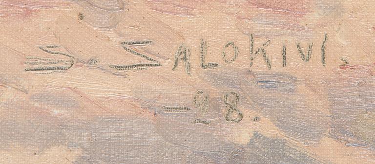 Santeri Salokivi, Solbad på Stranden.