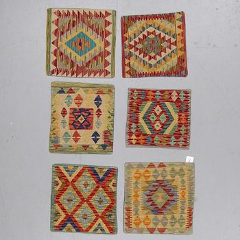 Six Kilim cushions, ca 45 x 45 c.