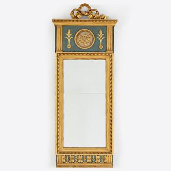 A late Gustavian mirror, circa 1800.