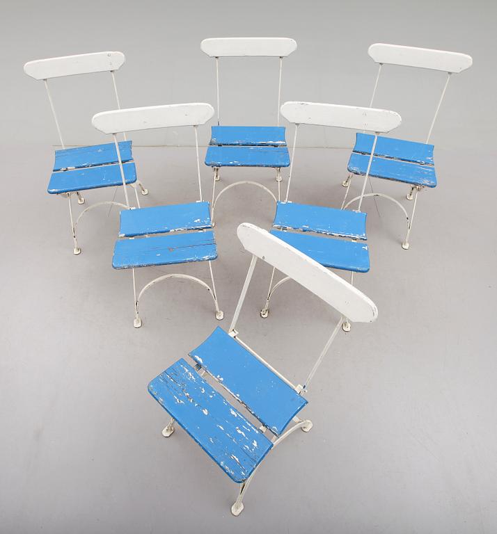 TRÄDGÅRDSSTOLAR, 6 st, Grythyttan, 1900-talets andra hälft.