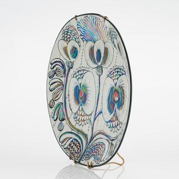 Birger Kaipiainen, a stoneware decorative dish signed Kaipiainen Arabia.