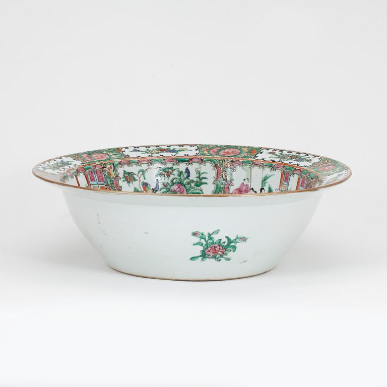 HANDFAT, porslin, Kanton, Kina 1800-tal.