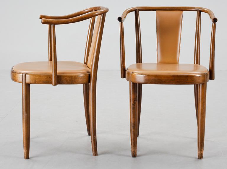KARMSTOLAR, 4st, "Opera", Peter Celsing, Gemla. Formgivna omkring 1955-61.