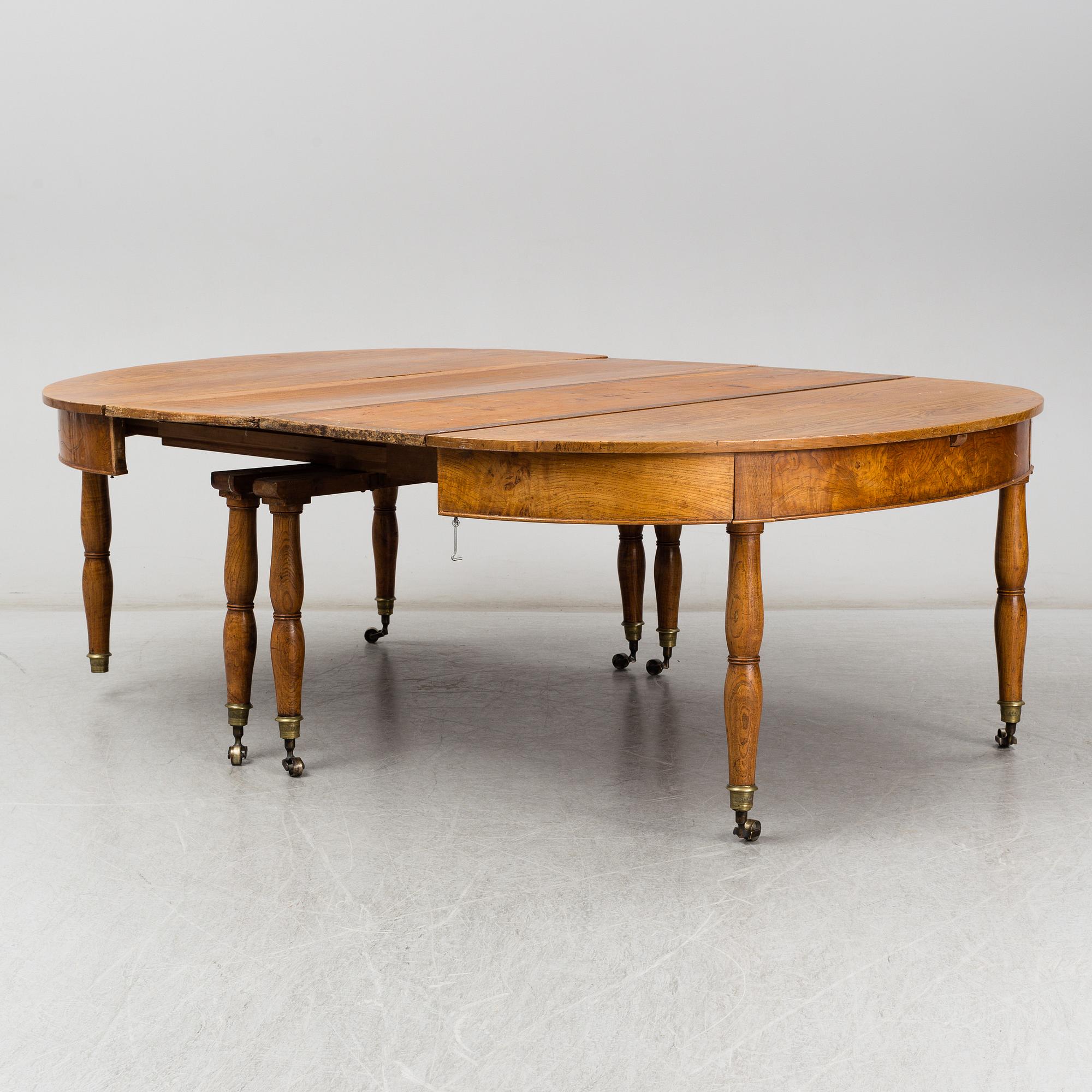 A Swedish mid 19th century dinner table.