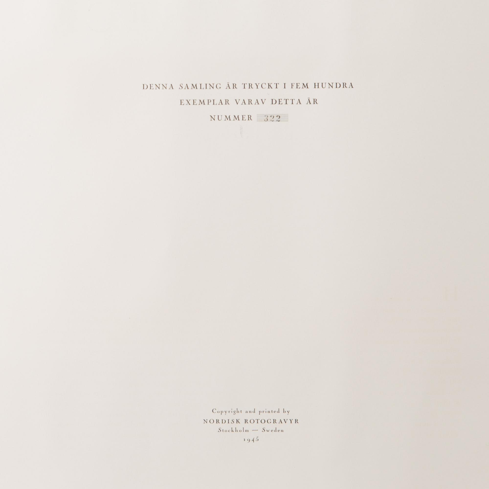 A portfolio with 48 prints from 1945.
