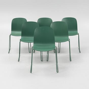 Mika Tolvonen chairs, 6 pcs, 'Visu' for Muuto, Denmark.