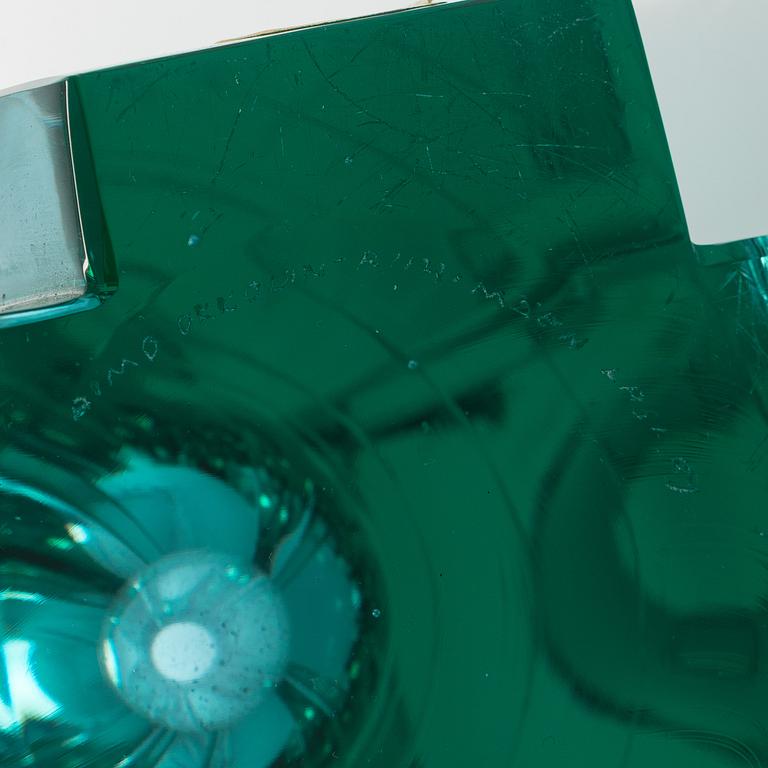 Aimo Okkolin, a glass vase, signed Aimo Okkolin Riihimäen Lasi Oy.
