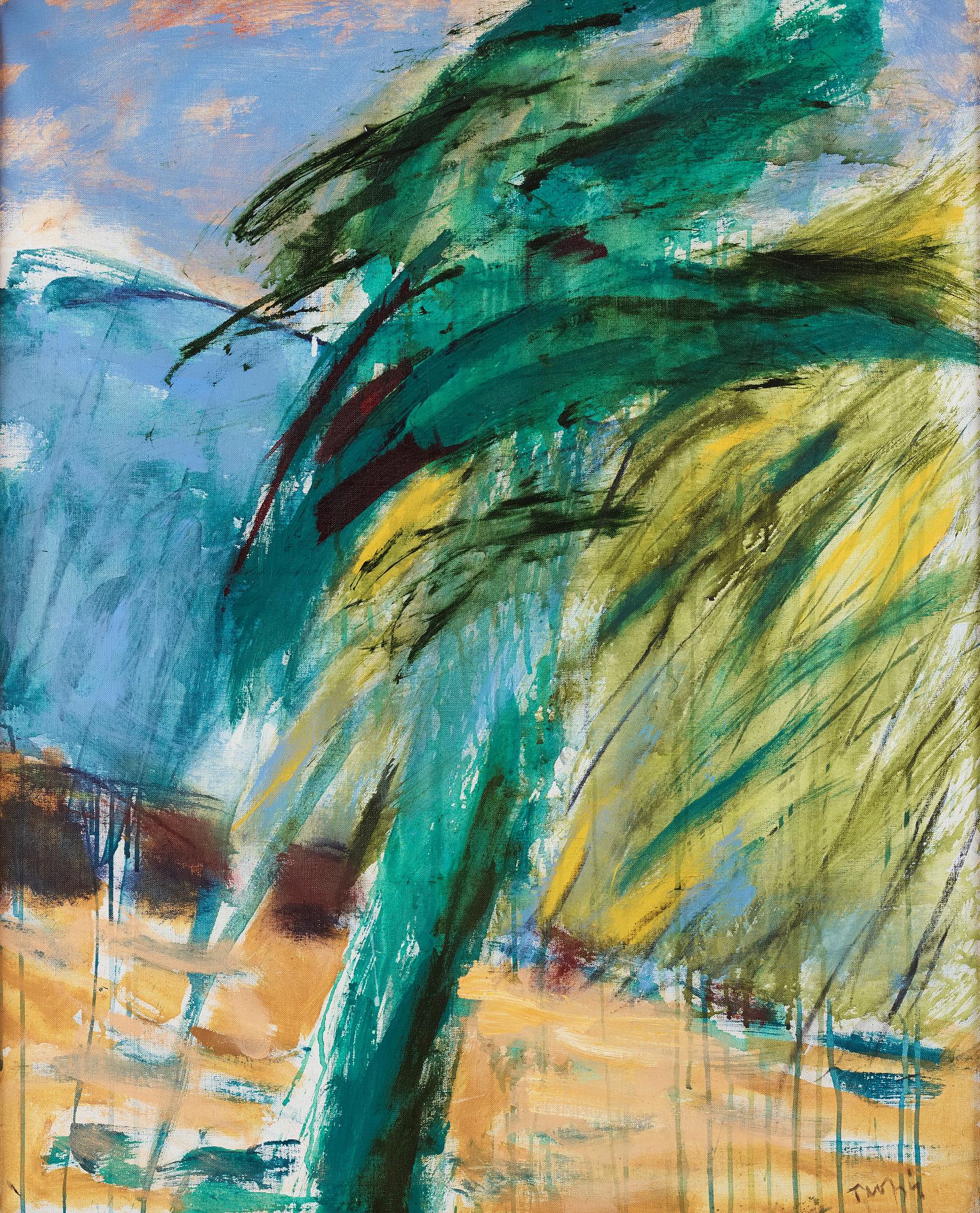 Ulf Trotzig, Abstrakt i grönt och gult.