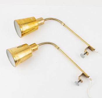 A pair of table lamps, Bröderna Johansson Autometall, Skellefteå, Sweden, mid 20th Century.