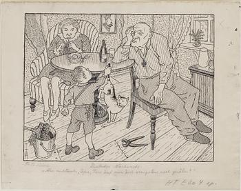 Thomas Theodor Heine · THOMAS THEODOR HEINE, Tuschtekning, signerad.